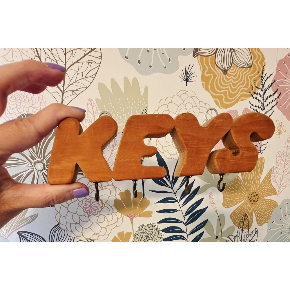 Vintage Wood Key KEYS Holder
